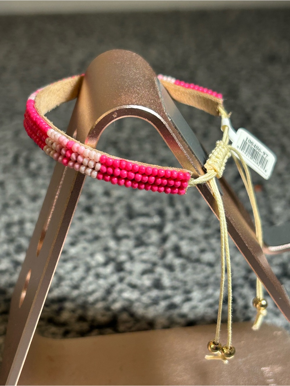 Handcrafted Pink Beaded Women's Bracelet